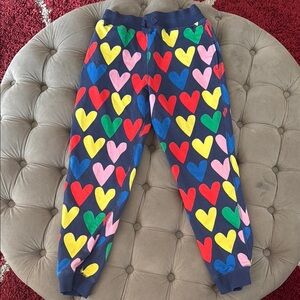 Colorful Heart Pattern Kids Joggers